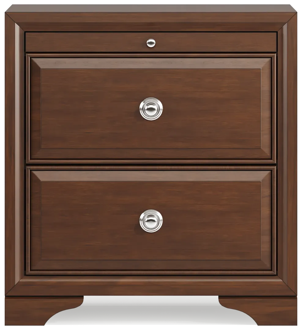 brown cherry nightstand