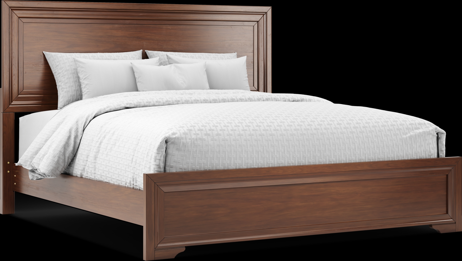 Belcourt Brown Cherry 5 Pc King Panel Bedroom - Thumbnail - Image 3