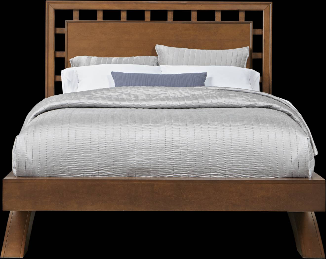 Belcourt Brown Cherry 3 Pc King Lattice Arch Bed - Thumbnail - Image 1