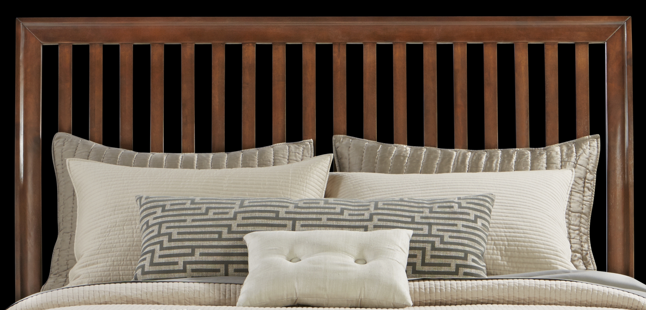 Belcourt Brown Cherry 3 Pc King Slat Bed - Thumbnail - Image 2