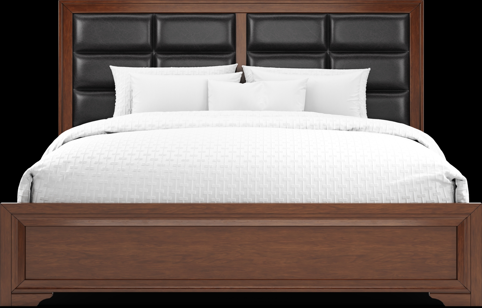 Belcourt Brown Cherry 5 Pc King Upholstered Bedroom - Thumbnail - Image 3