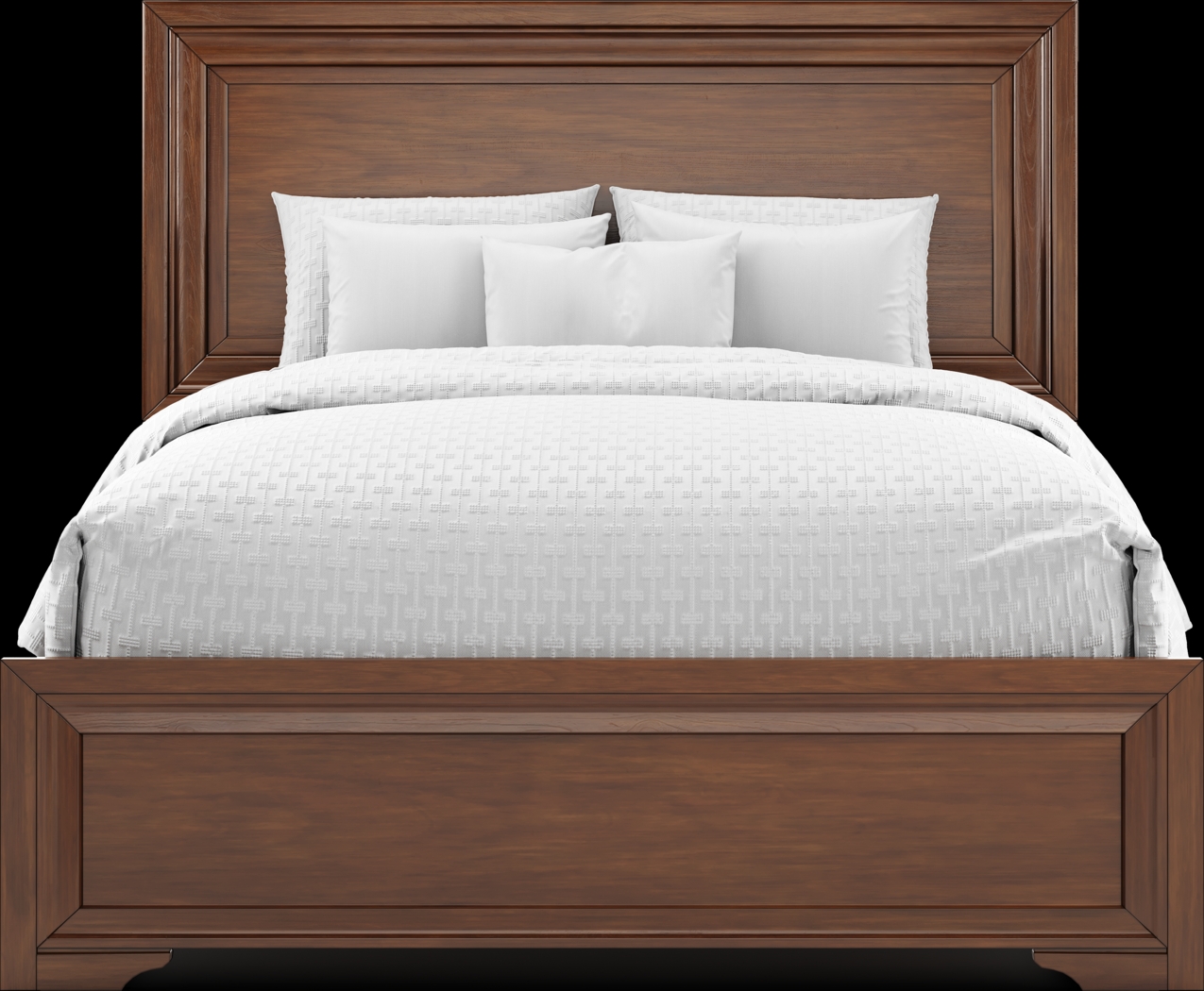 Belcourt Brown Cherry Finish 3 Pc Queen Panel Bed - Thumbnail - Image 4
