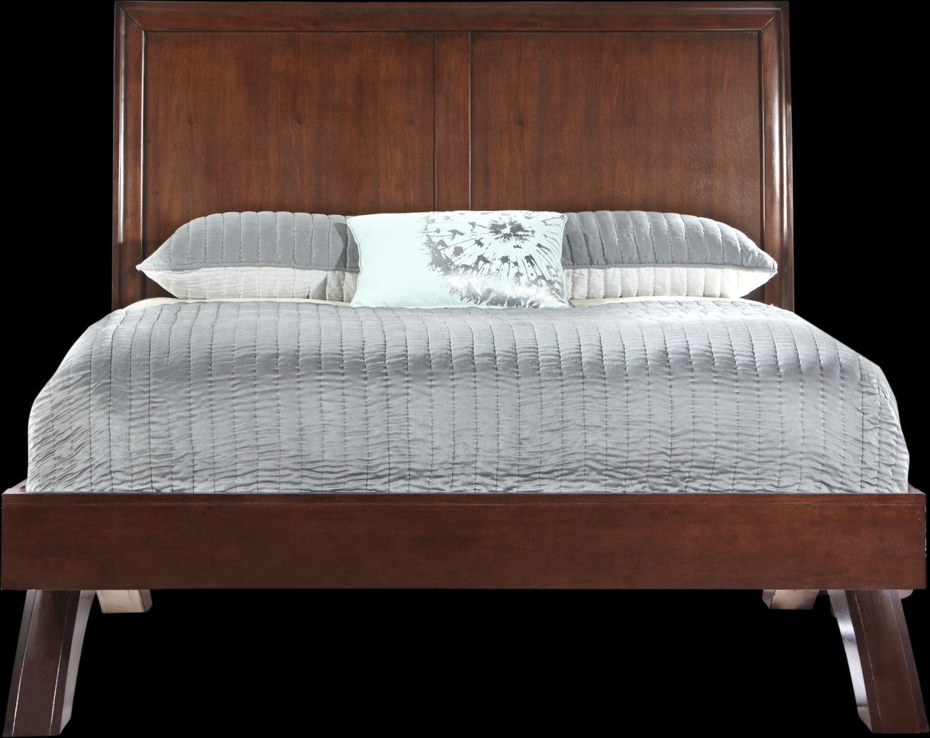 Belcourt Cherry 3 Pc Queen Platform Bed with Sleigh Headboard - Thumbnail - Image 1