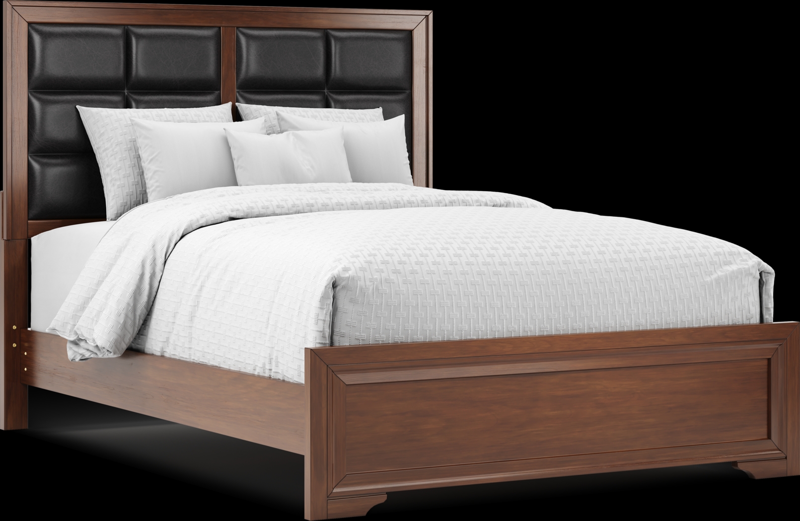 Belcourt Brown Cherry 5 Pc Queen Upholstered Bedroom - Thumbnail - Image 3