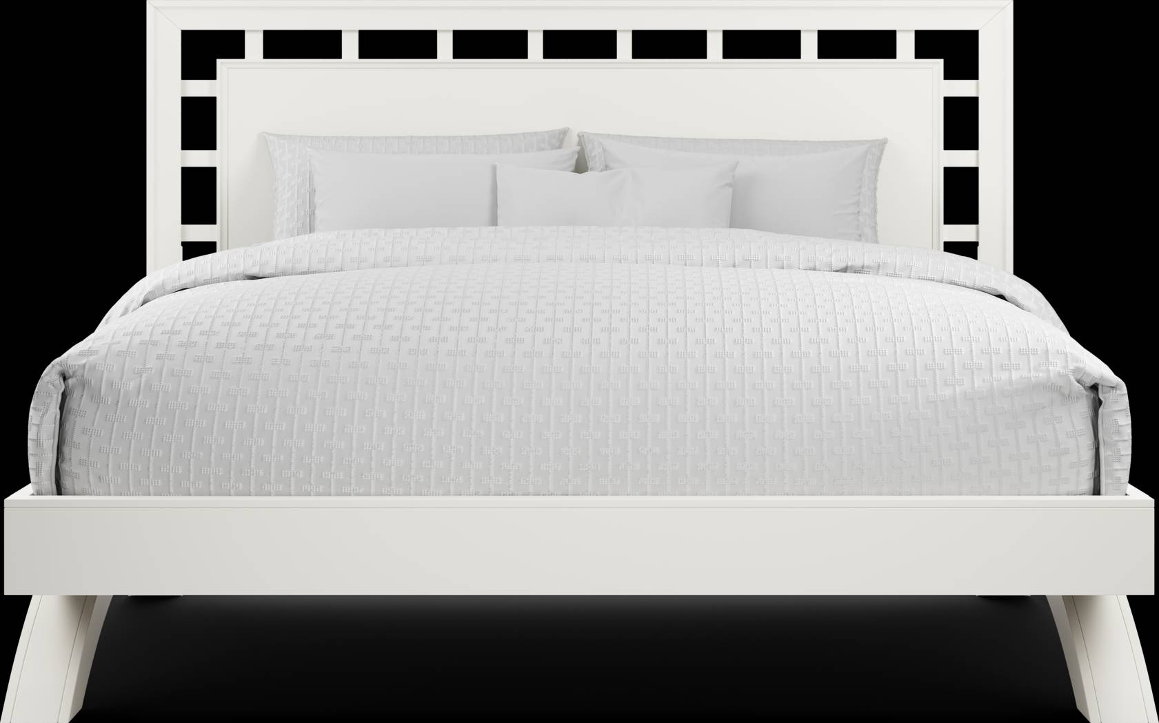 Belcourt White 7 Pc King Lattice Arch Bedroom - Thumbnail - Image 3