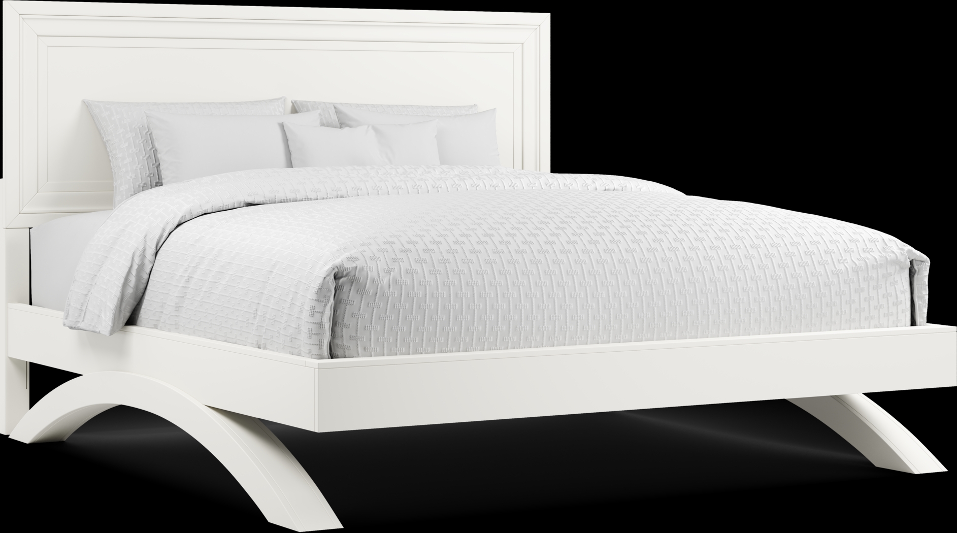 Belcourt White 5 Pc King Panel Arch Bedroom - Thumbnail - Image 2