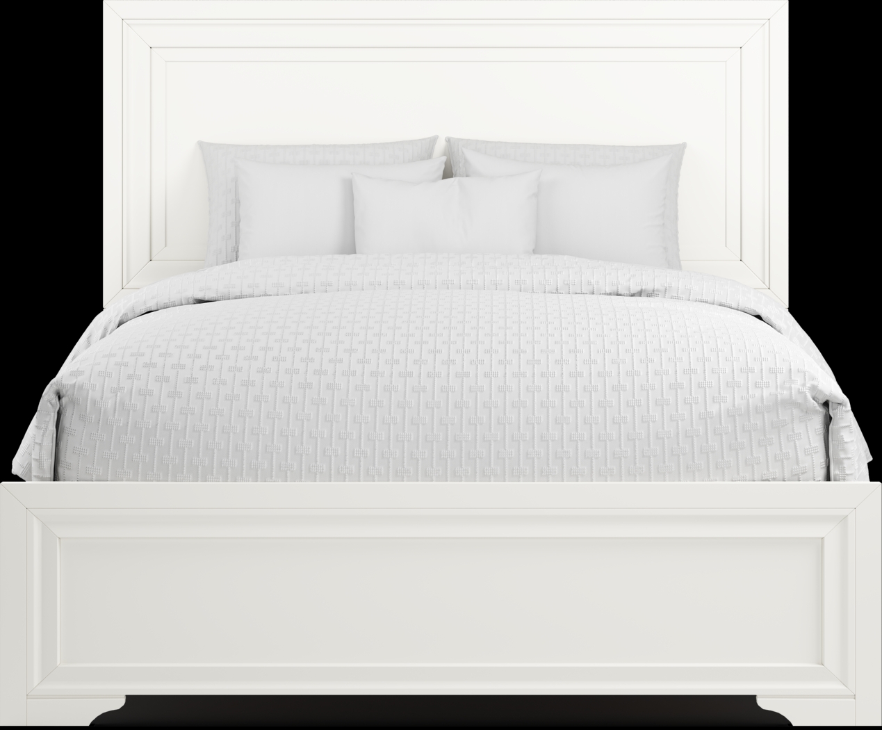 Belcourt White 8 Pc King Panel Bedroom - Thumbnail - Image 3