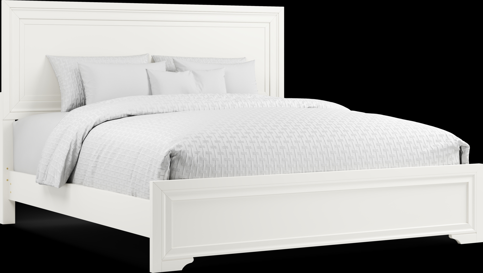 Belcourt White 5 Pc King Panel Bedroom - Thumbnail - Image 2