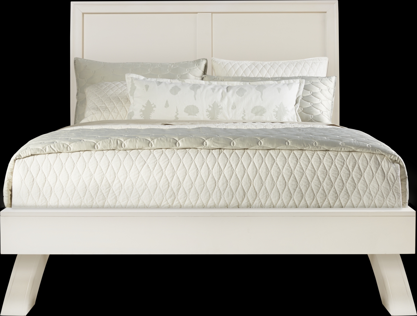 Belcourt White 5 Pc King Platform Bedroom with Sleigh Headboard - Thumbnail - Image 2
