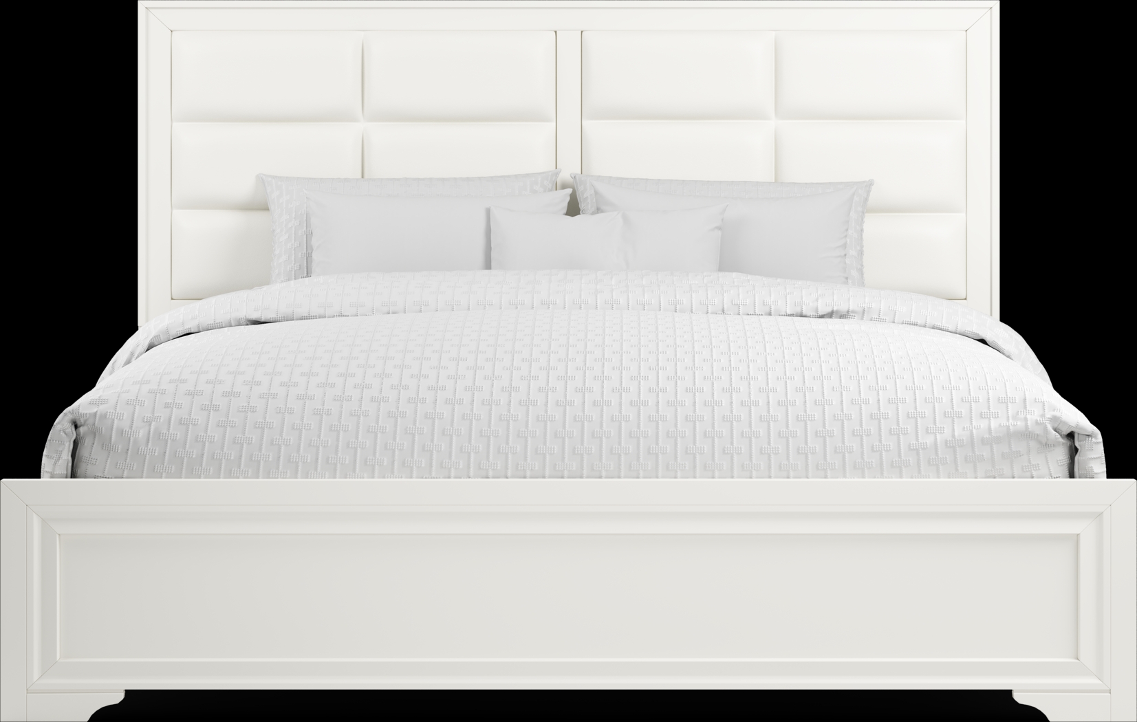 Belcourt White 5 Pc King Upholstered Bedroom - Thumbnail - Image 3