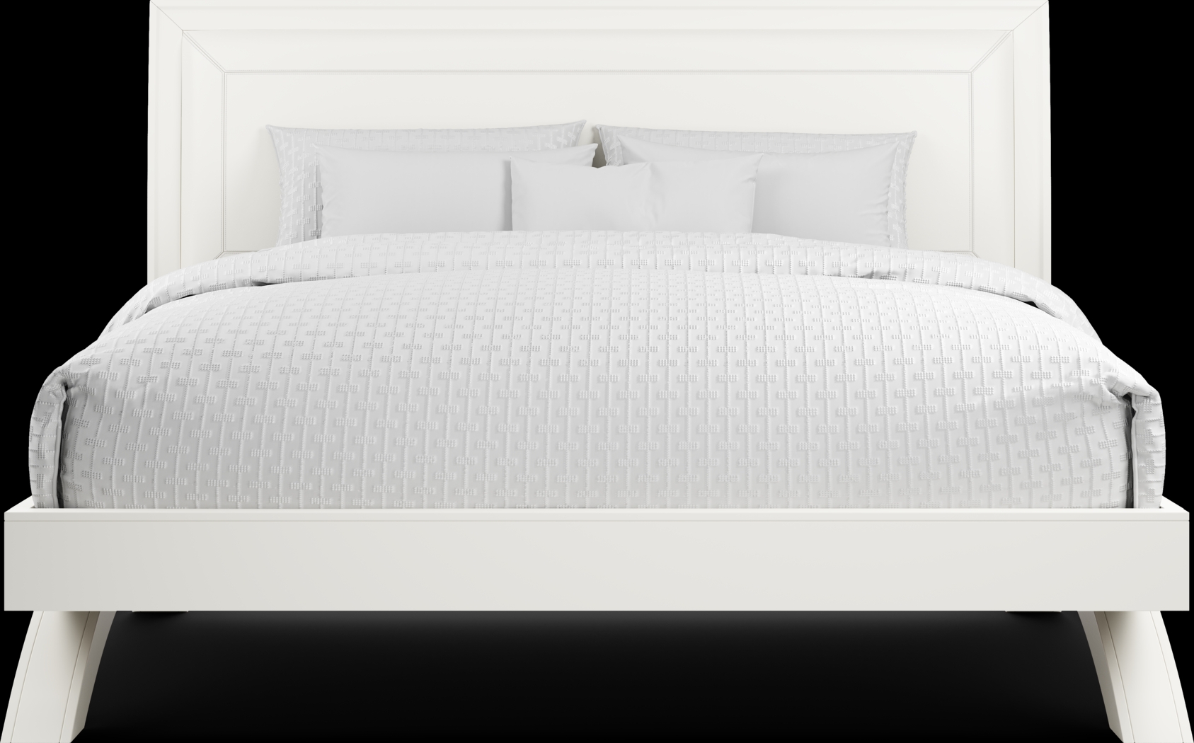 Belcourt White 3 Pc King Upholstered Sleigh Arch Bed - Thumbnail - Image 3