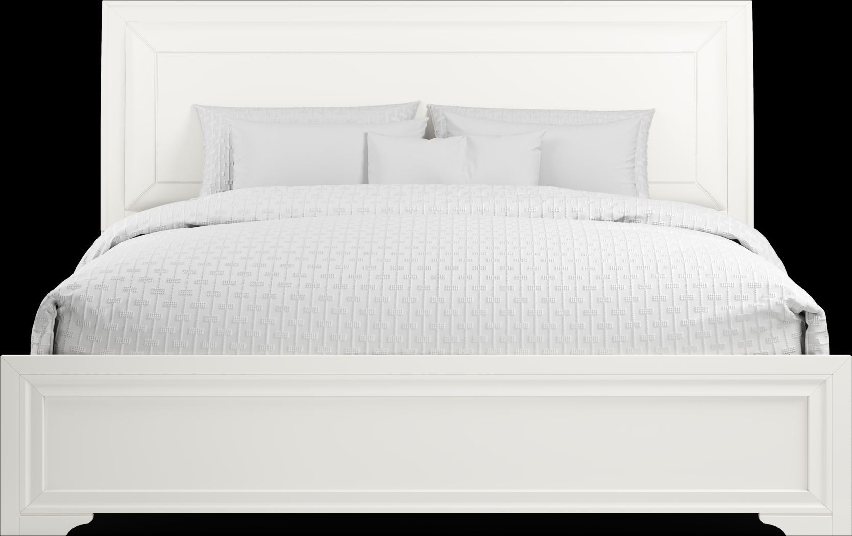 Belcourt White 5 Pc King Upholstered Sleigh Bedroom - Thumbnail - Image 3