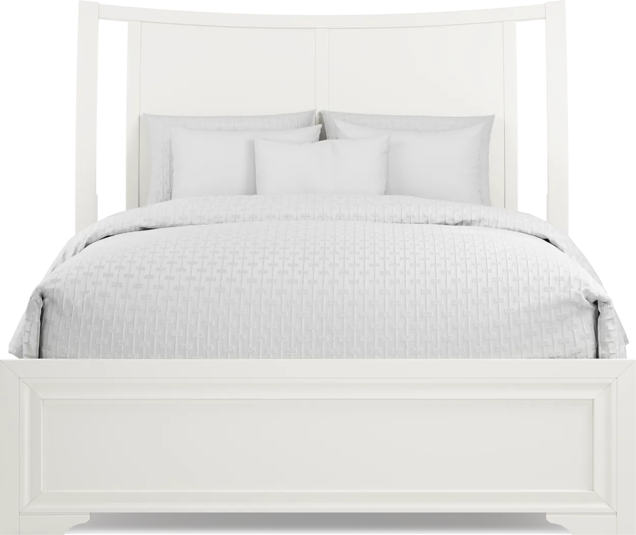 Belcourt White 5 Pc Queen Curved Sleigh Bedroom - Thumbnail - Image 3