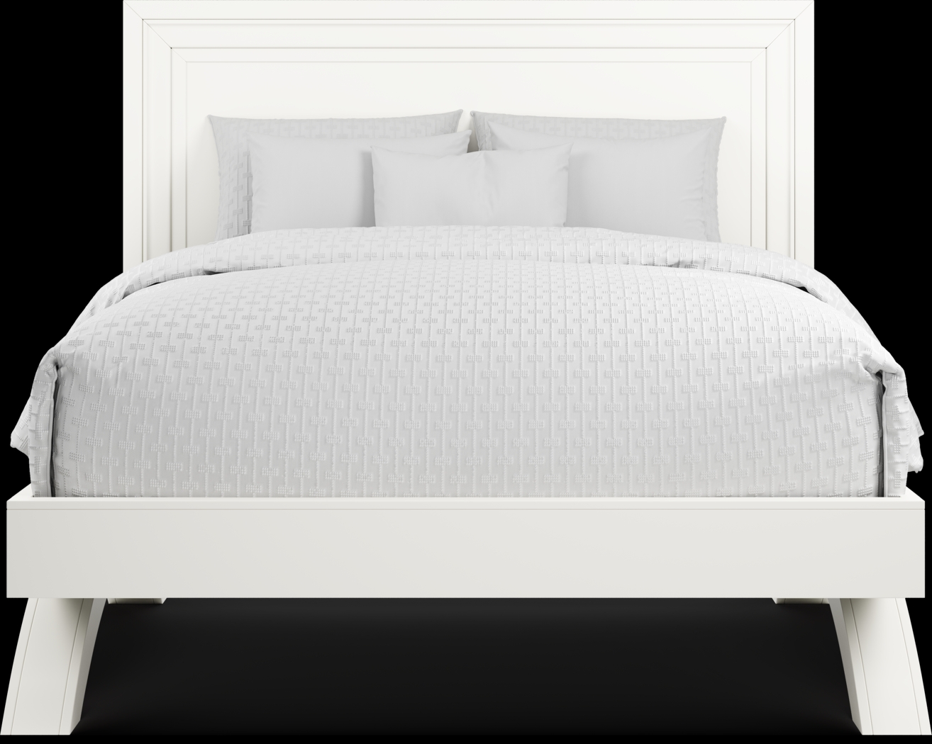 Belcourt White 5 Pc Queen Panel Arch Bedroom - Thumbnail - Image 3