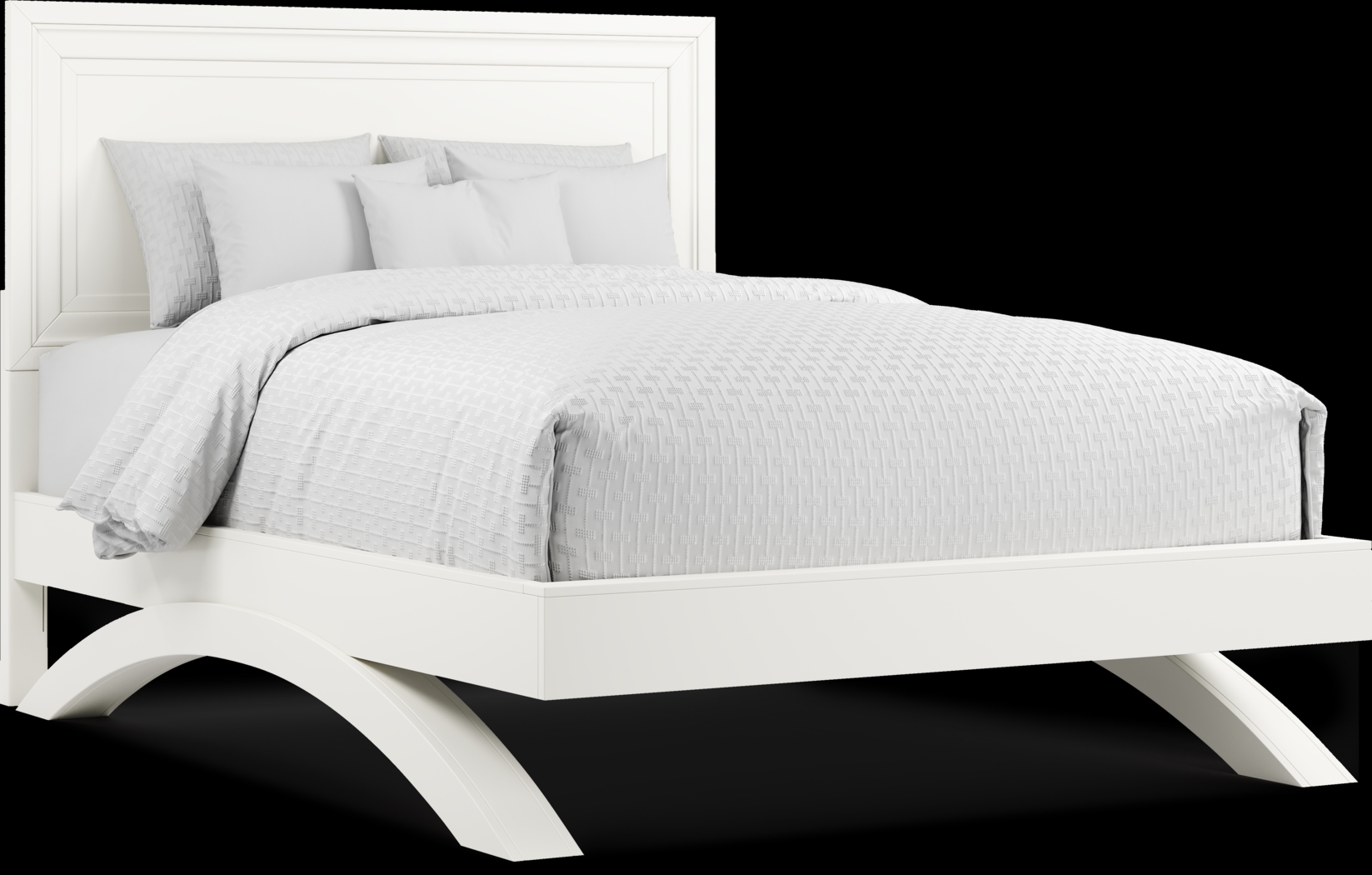 Belcourt White 5 Pc Queen Panel Arch Bedroom - Thumbnail - Image 2