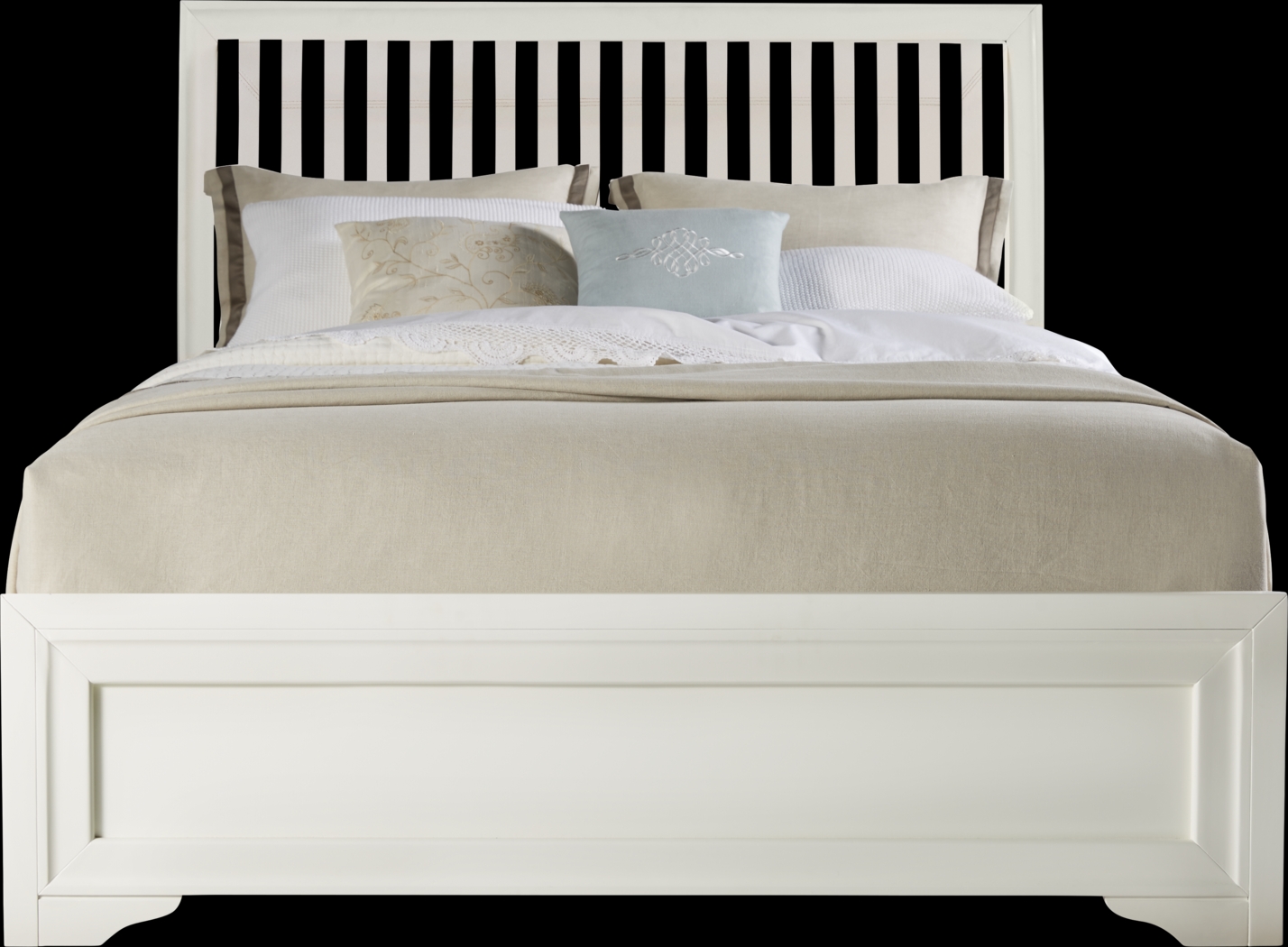 Belcourt White 5 Pc Queen Slat Bedroom - Thumbnail - Image 2