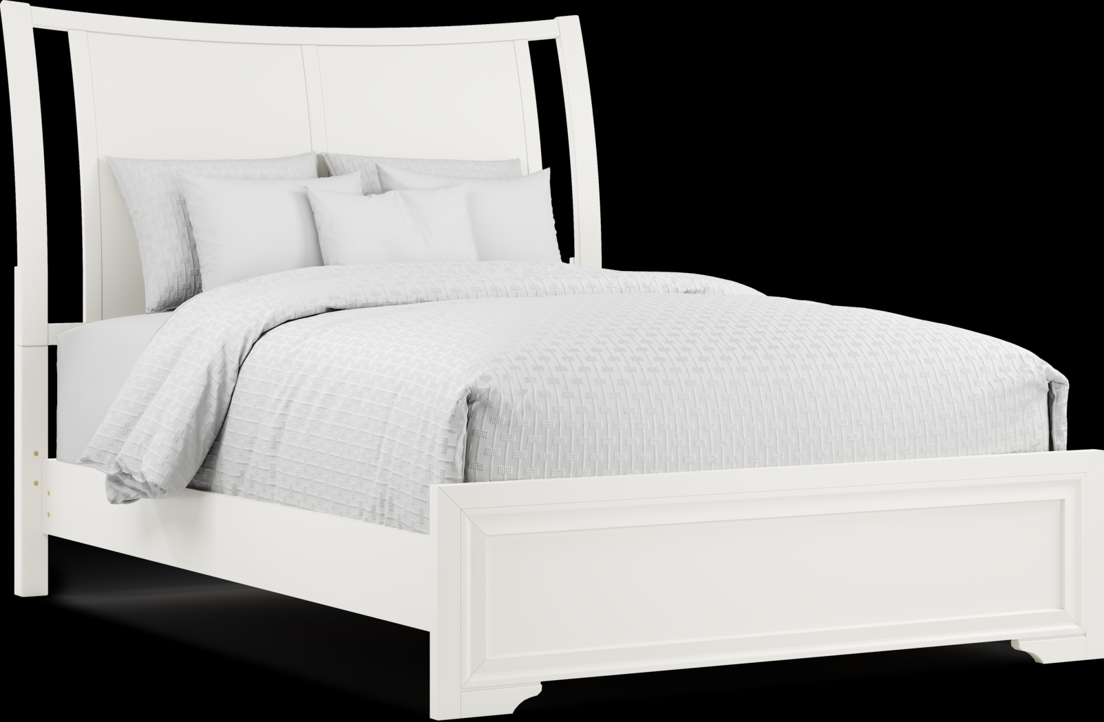 Belcourt White 3 Pc Queen Sleigh Bed - Thumbnail - Image 1