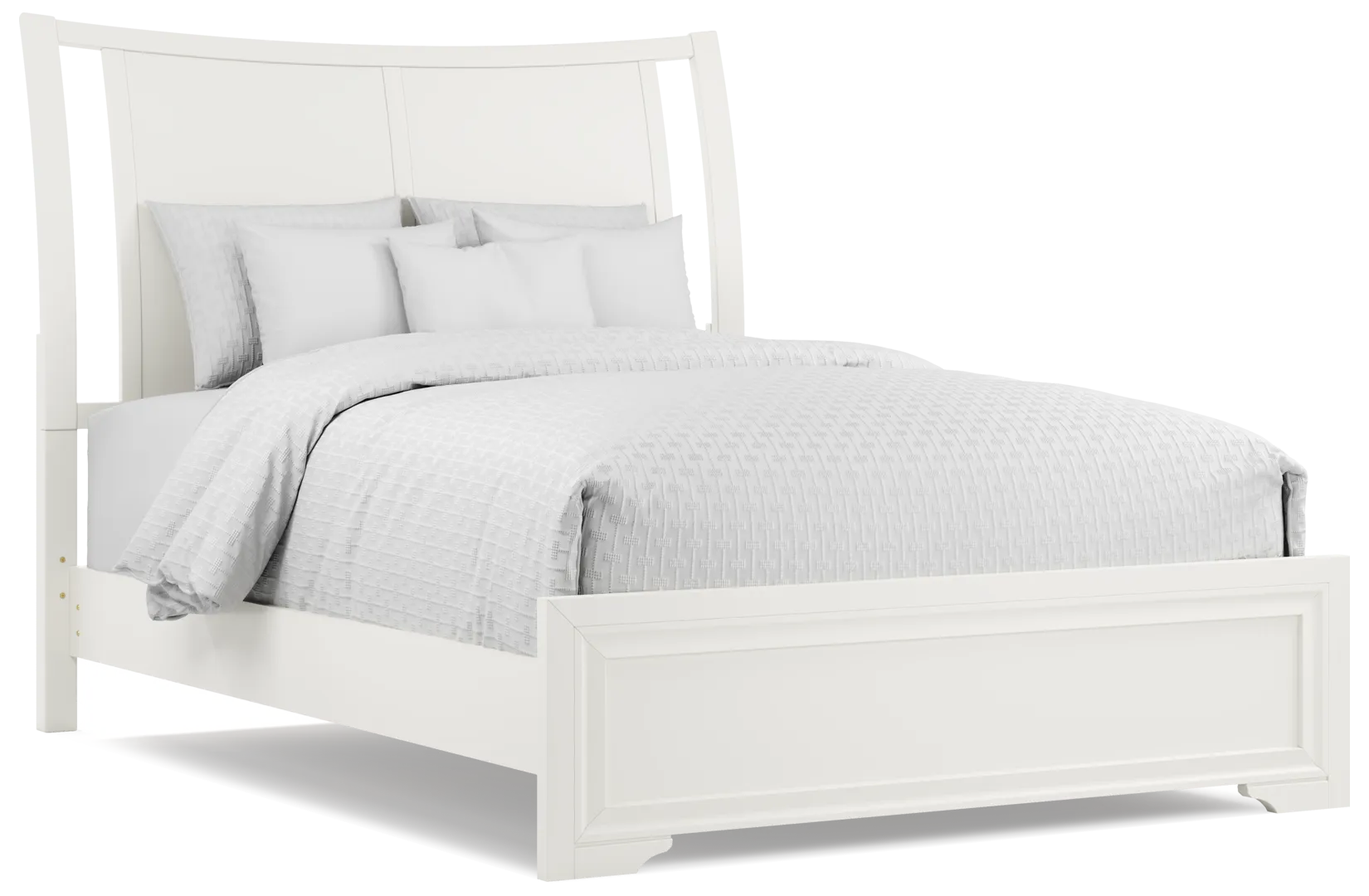 white 3 pc queen sleigh bed