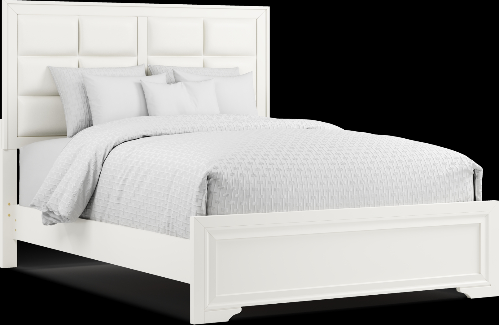 Belcourt White 5 Pc Queen Upholstered Bedroom - Thumbnail - Image 2