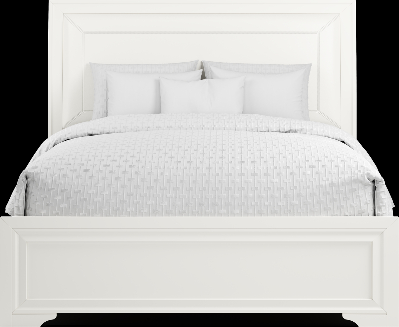 Belcourt White 3 Pc Queen Upholstered Sleigh Bed - Thumbnail - Image 2