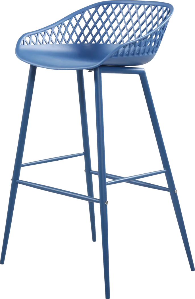 Belcross Blue Outdoor Barstool - Thumbnail - Image 2