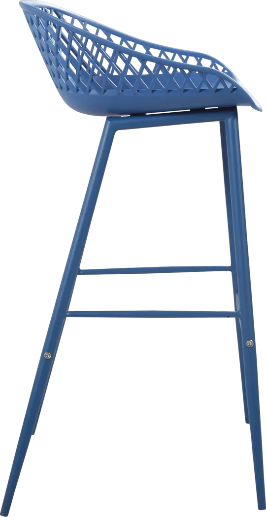 Belcross Blue Outdoor Barstool - Thumbnail - Image 3