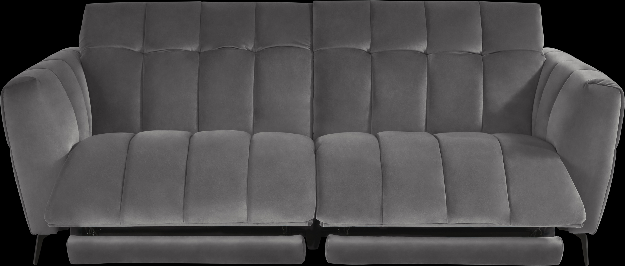 Belden Place Gray Dual Power Reclining Sofa - Thumbnail - Image 1