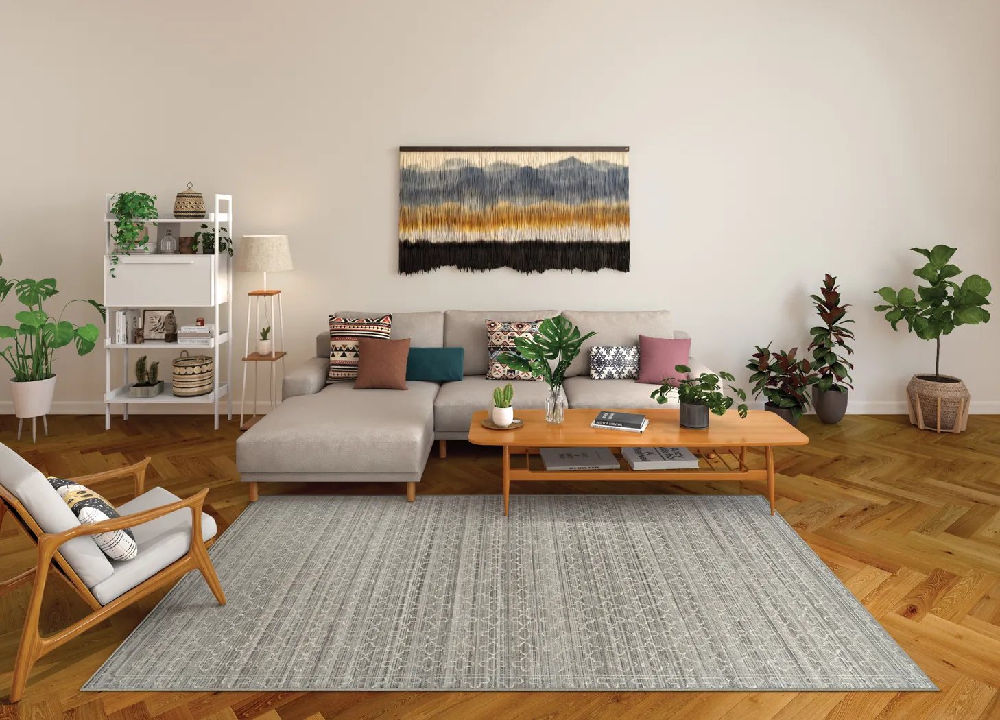 Belewo Gray 5' x 7'10 Indoor/Outdoor Rug - Thumbnail - Image 2