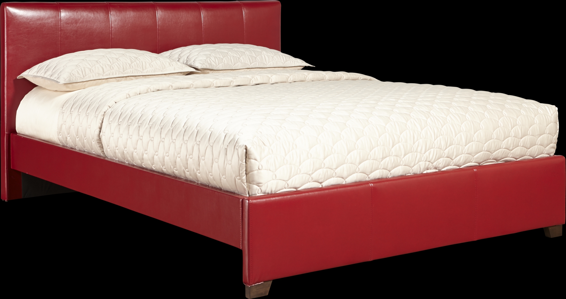 Belfair Red 3 Pc Queen Bed - Thumbnail - Image 1