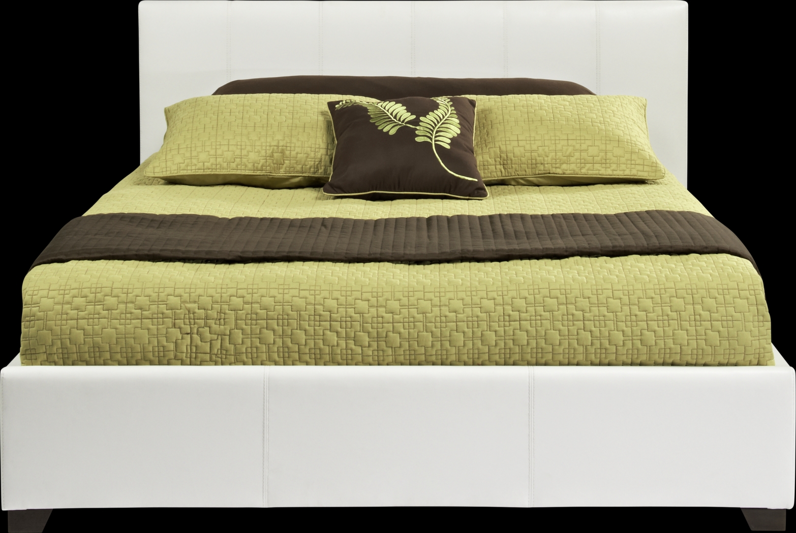 Gardenia Pecan 8 Pc Queen Bedroom with White Upholstered Bed - Thumbnail - Image 4