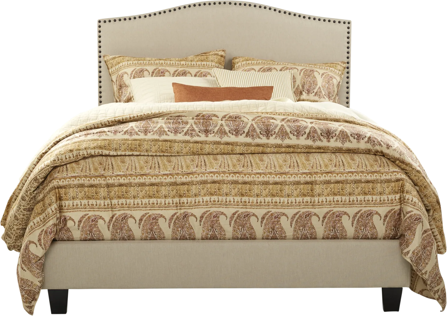 Belfield Sand 3 Pc Queen Bed - Thumbnail - Image 1