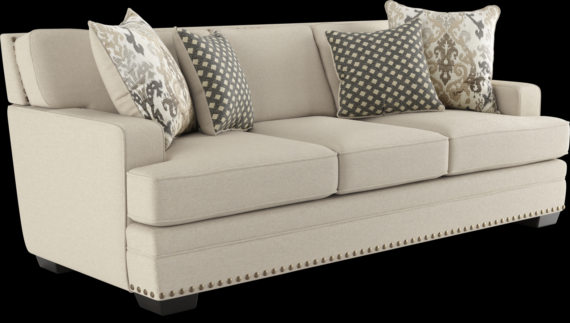 Belhaven Beige 7 Pc Living Room with Gel Foam Sleeper Sofa - Thumbnail - Image 3