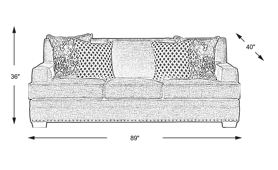 Dimension Image. Please refer to the Dimension Tab on this page for dimension details.