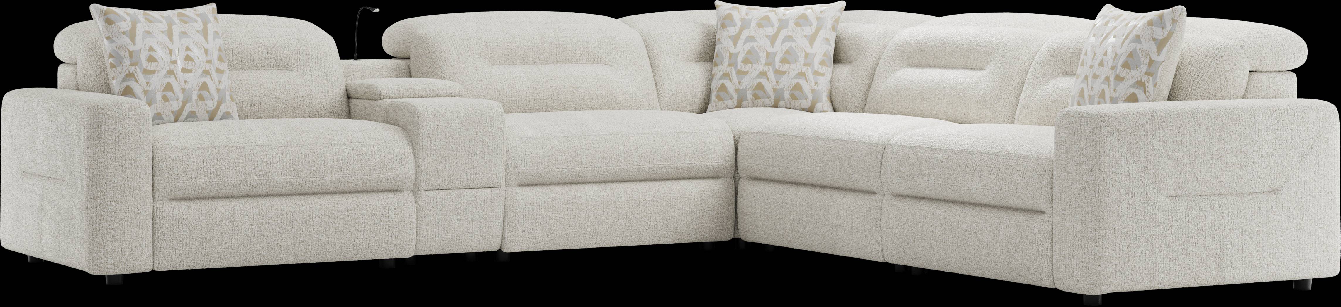 Belia Beige 9 Pc Dual Power Reclining Sectional Living Room - Thumbnail - Image 3