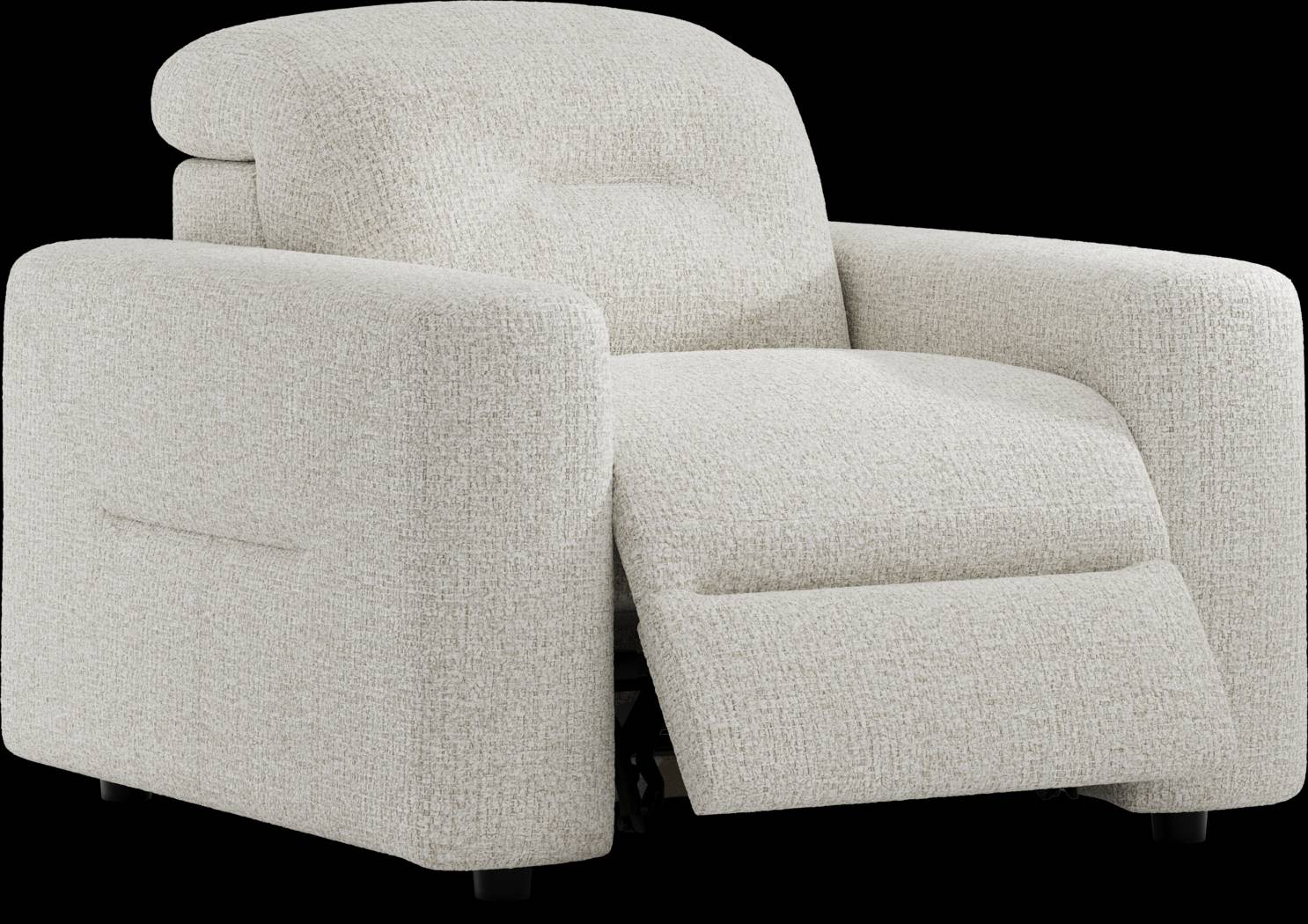 Belia Beige Dual Power Recliner - Thumbnail - Image 1