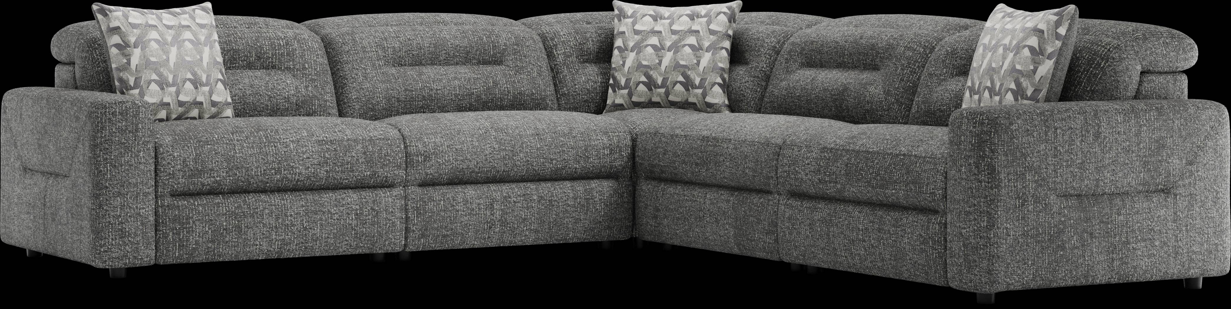 Belia Gray 5 Pc Dual Power Reclining Sectional - Thumbnail - Image 3