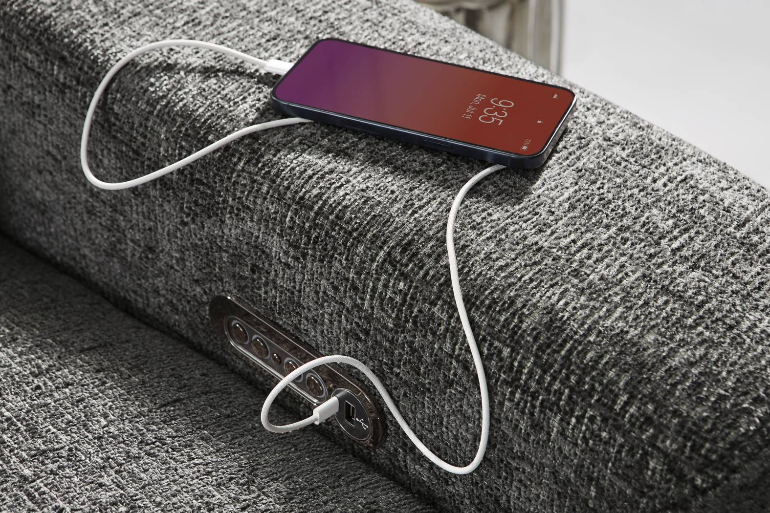 Belia Gray 9 Pc Dual Power Reclining Sectional Living Room - Thumbnail - Image 8