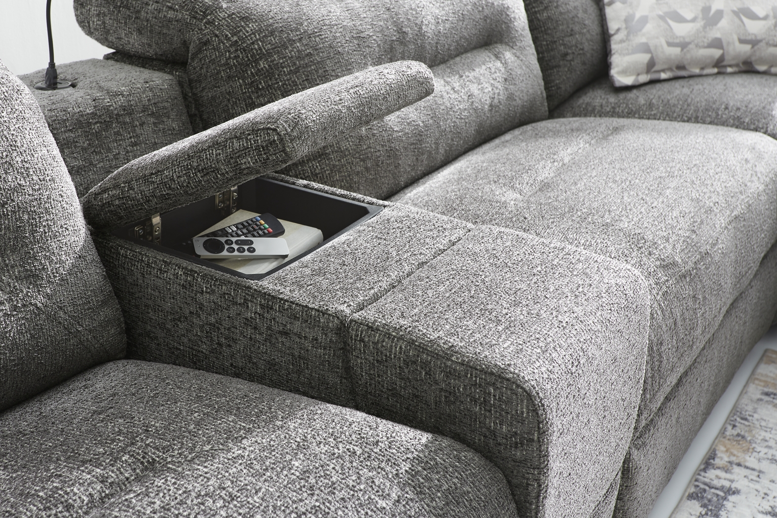 Belia Gray 9 Pc Dual Power Reclining Sectional Living Room - Thumbnail - Image 13