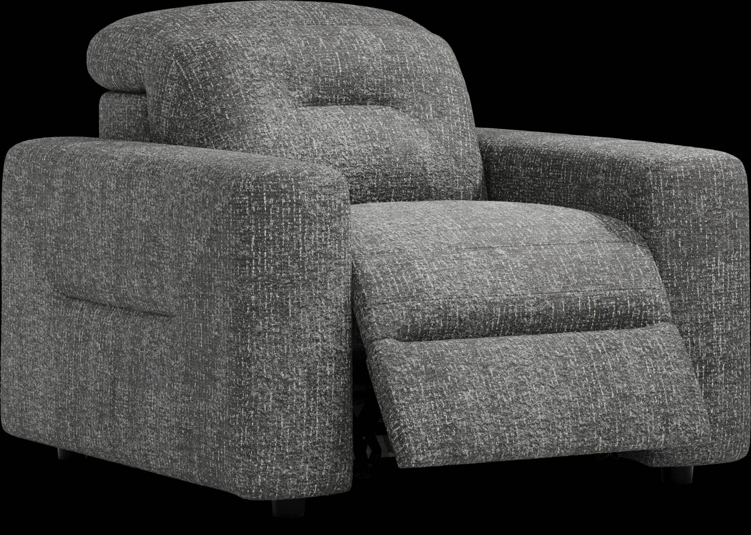 Belia Gray Dual Power Recliner - Thumbnail - Image 1