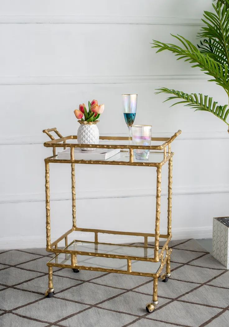 Belihar Brass Bar Cart - Thumbnail - Image 11