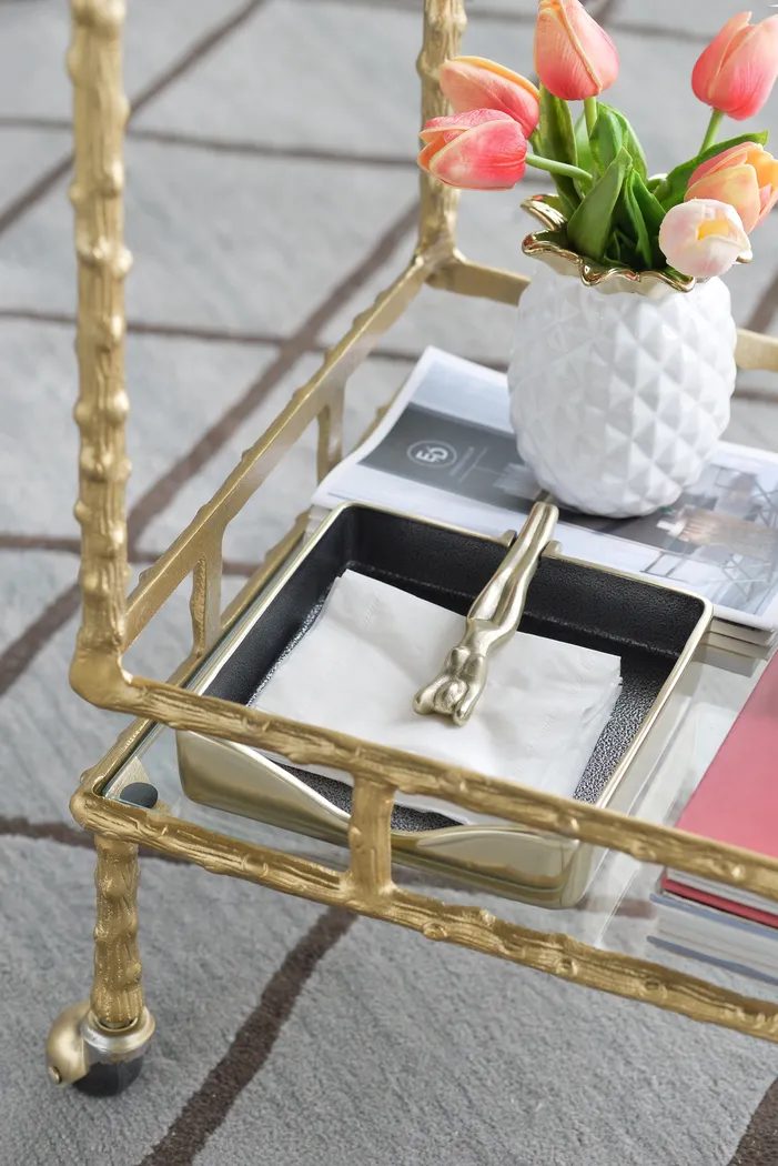 Belihar Brass Bar Cart - Thumbnail - Image 5