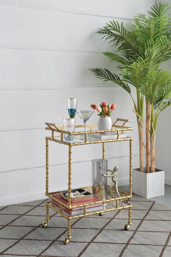 Belihar Brass Bar Cart - Thumbnail - Image 10