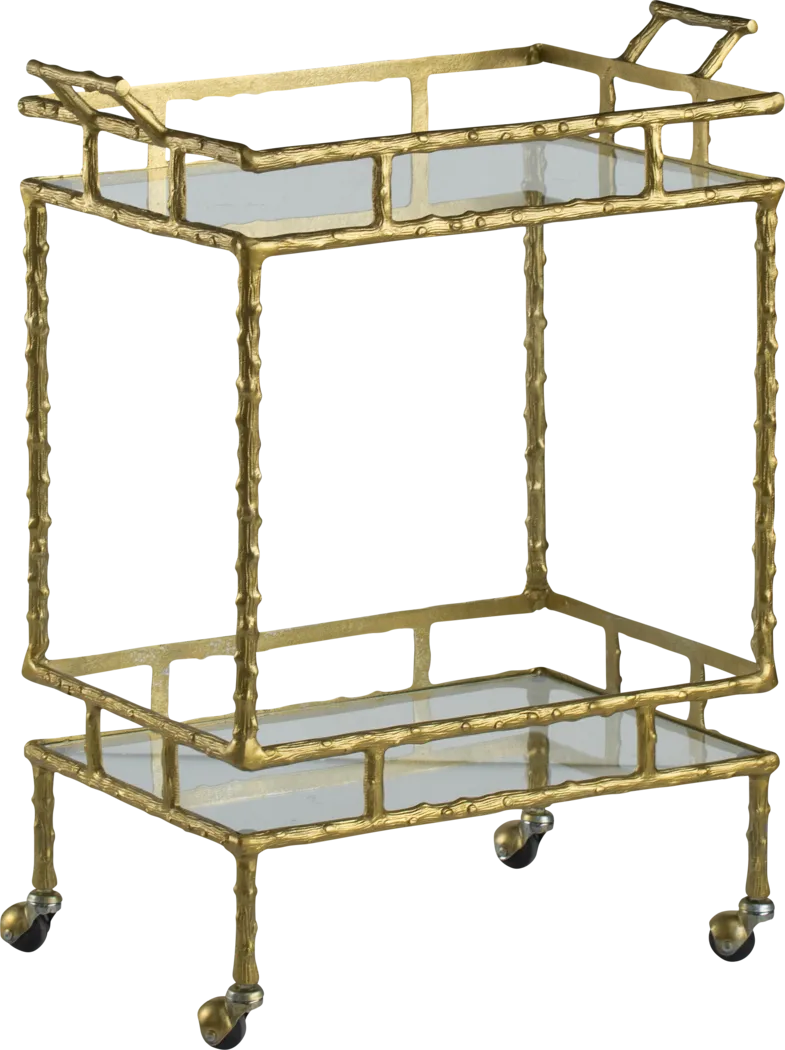 Belihar Brass Bar Cart - Thumbnail - Image 1