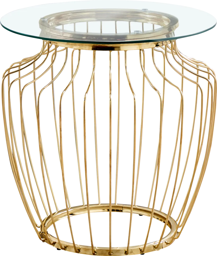 Belihar Gold Accent Table - Thumbnail - Image 1