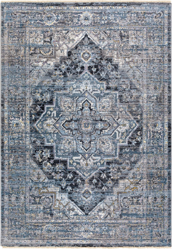 Belin Blue 7'8 x 10' Rug - Thumbnail - Image 1