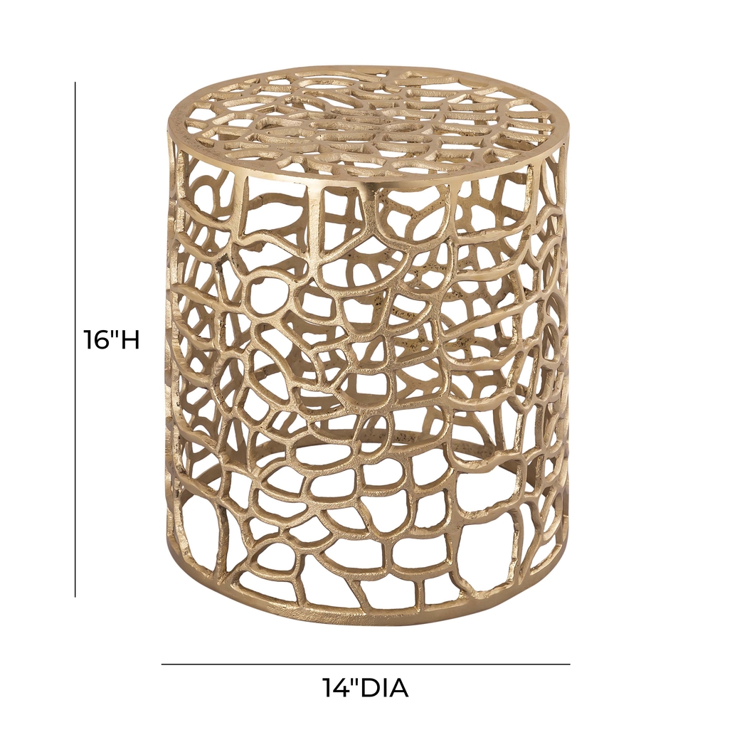 Belina Ann Gold Accent Table - Thumbnail - Image 6