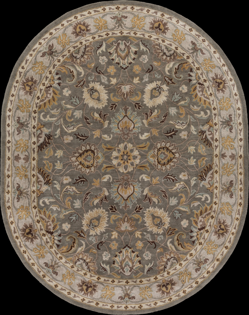 Belinera Brown 8' x 10' Oval Rug - Thumbnail - Image 1