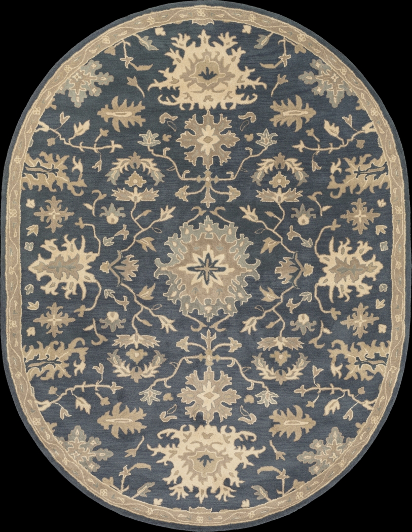 Belinera IV Navy 8' x 10' Oval Rug - Thumbnail - Image 1