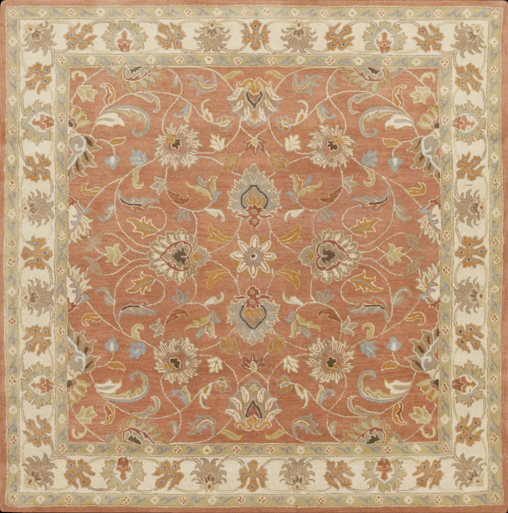 Belinera Orange 4' Square Rug - Thumbnail - Image 1