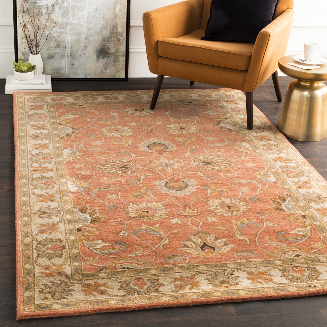 Belinera Orange 5' x 8' Rug - Thumbnail - Image 2
